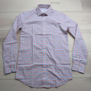 NEW Spier & Mackay Handmade Custom Dress Shirt Mens 15.5 34‎ Slim Fit Plaid